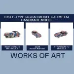 AJ100 1961 E-Type Jaguar Model Car Metal Handmade 